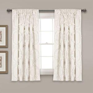 Lush Decor - 95"x54" Avon Window Curtain Panel White - Lush Déc White